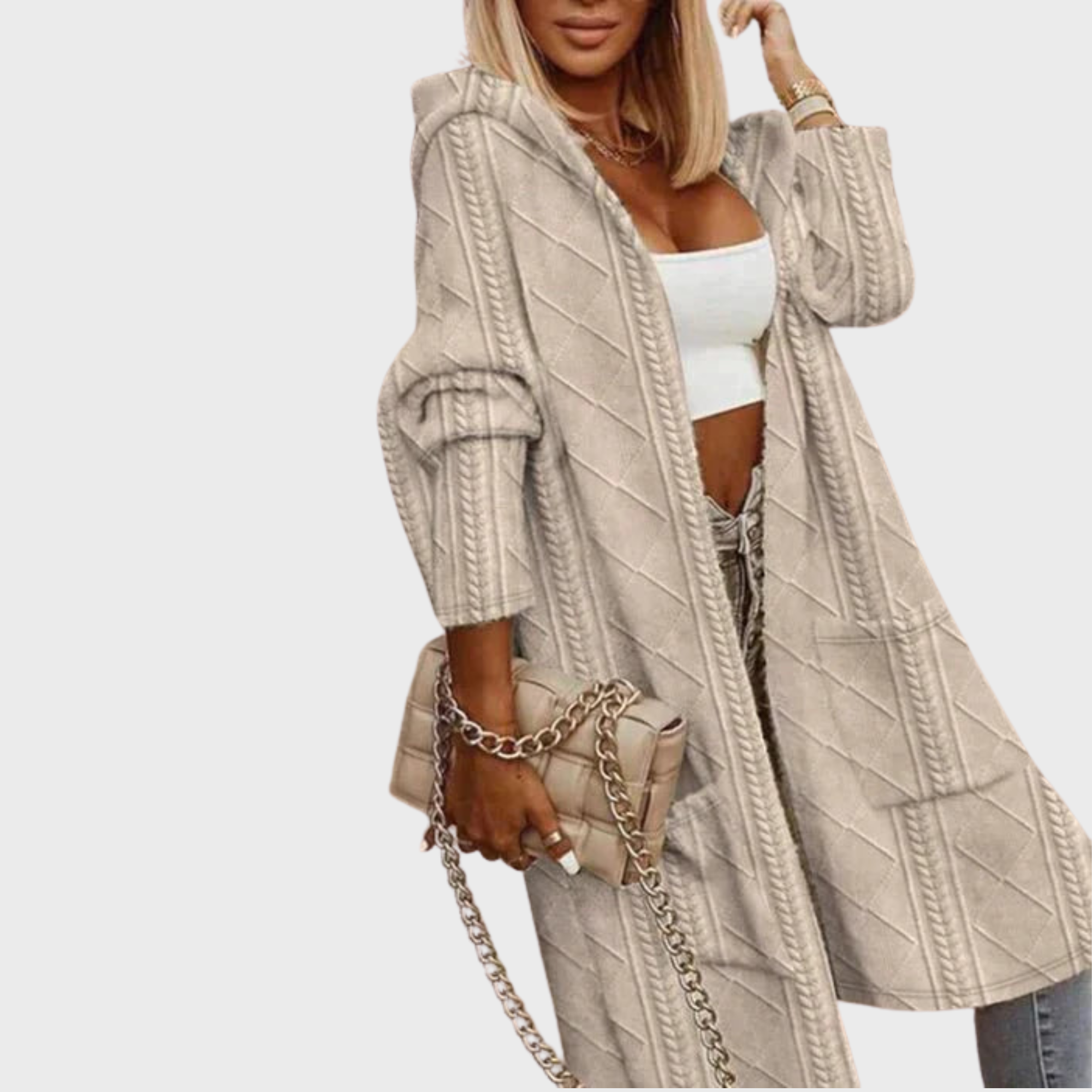 ZUZANA | Kafka Johani dlouhý kardigan s kapucí